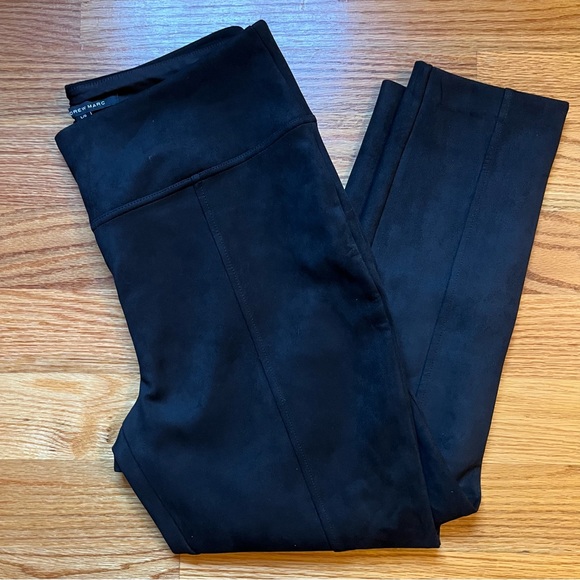 Andrew Marc Microsuede Black pull-on pants size large - Picture 1 of 7